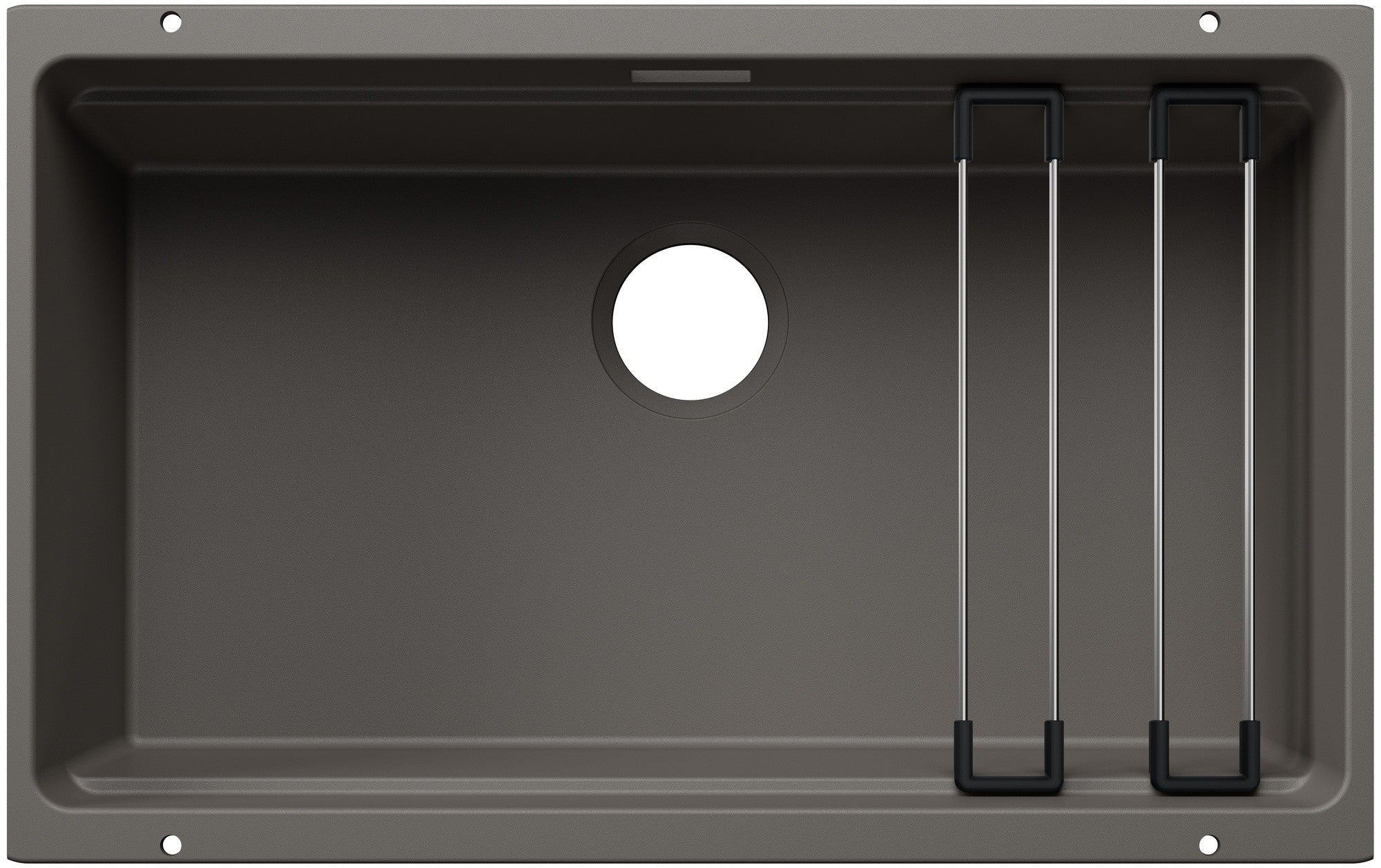 Chiuveta bucatarie Blanco Etagon 700, 527763, granit gri vulcan, sub blat, 700 x 400 mm